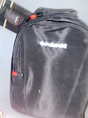 NWT NEW Polaroid Black Men's Backpack with Red Accents